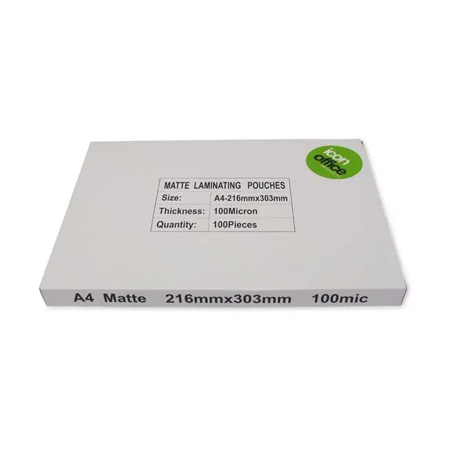 Icon A4 Matte Laminating Pouches – 100 Micron, Pack Of 100 1