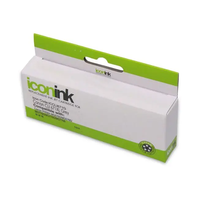 Icon Cli671Xl Grey Ink Cartridge For Canon Pixma Pro-100/Pro-200 Printers 1