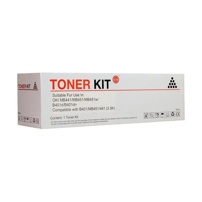 Icon Compatible Black Toner Cartridge For Oki B401 And Mb451 (44992407) 1
