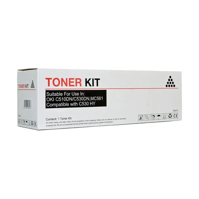 Icon Compatible Black Toner Cartridge For Oki C510, C530, And Mc561 (44469804) 1