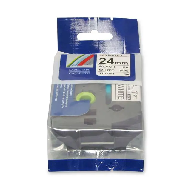 Icon Compatible Brother Tz Tape – 24Mm Wide, Black-On-White Thermal Labels 1