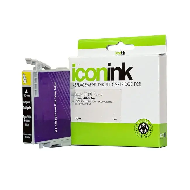 Icon Compatible Epson T0491 Black Ink Cartridge 1