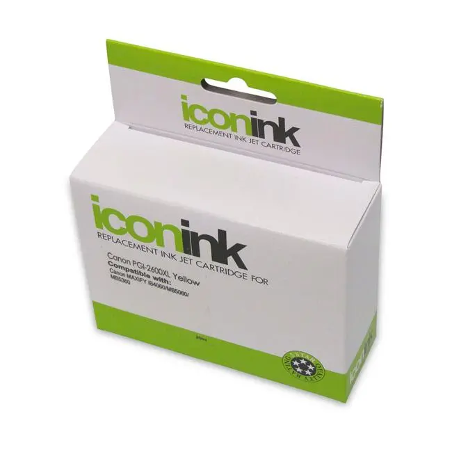 Icon-Compatible High-Yield Yellow Ink Cartridge For Canon Pgi2600Xl Printers 1
