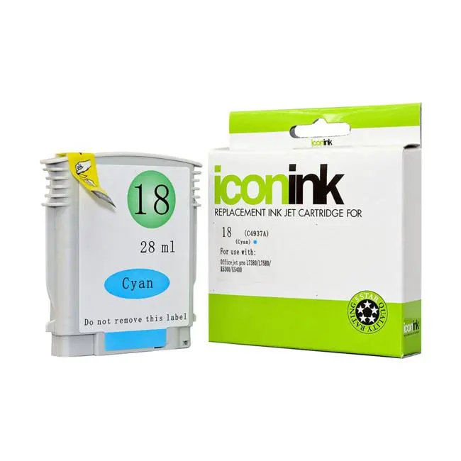 Icon Compatible Hp 18 Cyan Ink Cartridge (C4937A) 1