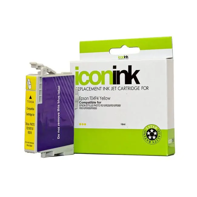 Icon-Compatible Yellow Ink Cartridge For Epson T0494 Printers 1