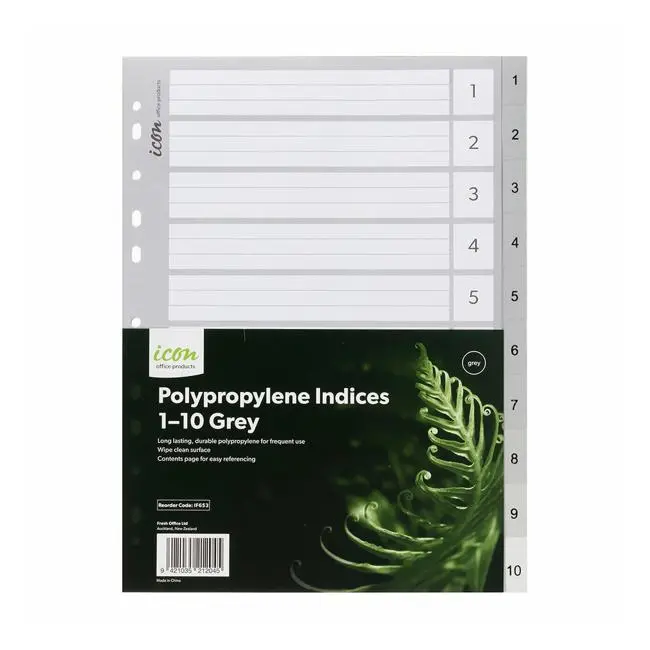 Icon Grey Pp Numerical Index Dividers (1–10) 1