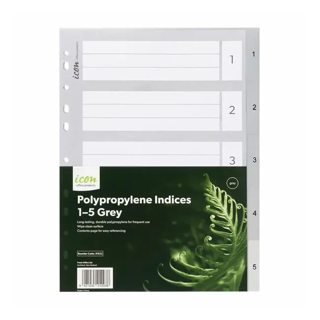 Icon Grey Pp Numerical Index Dividers (1–5) 1