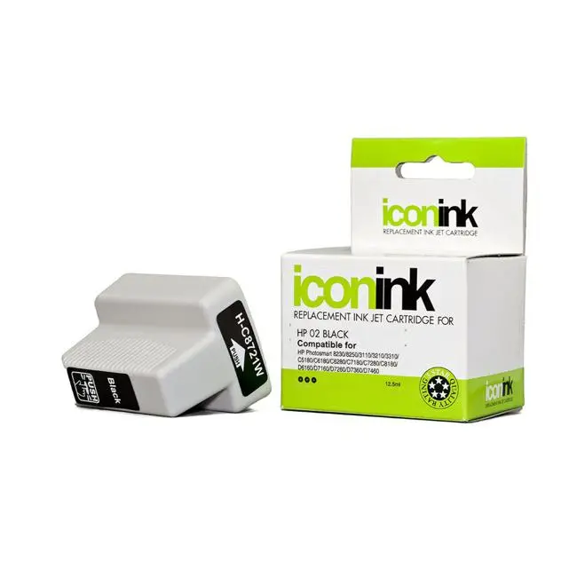 Icon Hp 02 Black Ink Cartridge (C8721Wa) – Compatible Replacement 1