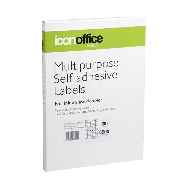 Icon Multipurpose Mini Labels – 38.1 × 21.2 Mm, 65 Labels Per Sheet 1
