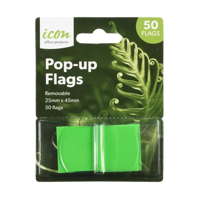 Icon Pop-Up Flag Tabs – Fresh Green Highlighting 1