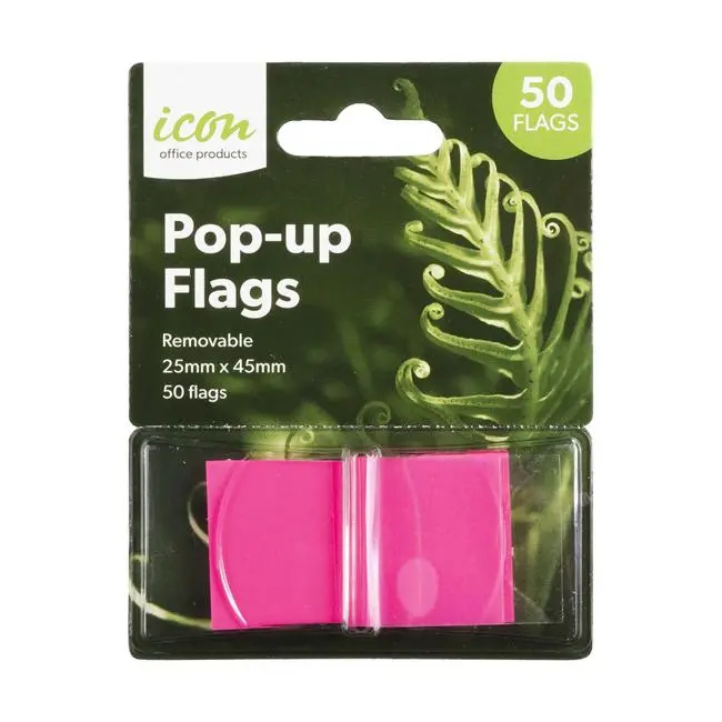 Icon Pop-Up Flag Tabs – Rosy Pink Highlighting 1