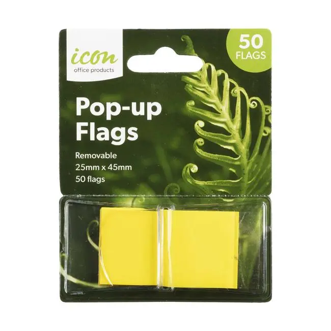 Icon Pop-Up Flag Tabs – Sunny Yellow Highlighting 1