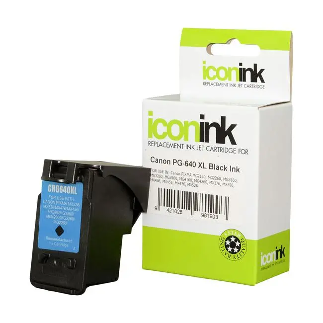 Icon-Remanufactured High-Yield Black Ink Cartridge For Canon Pg640 Xl Printers 1