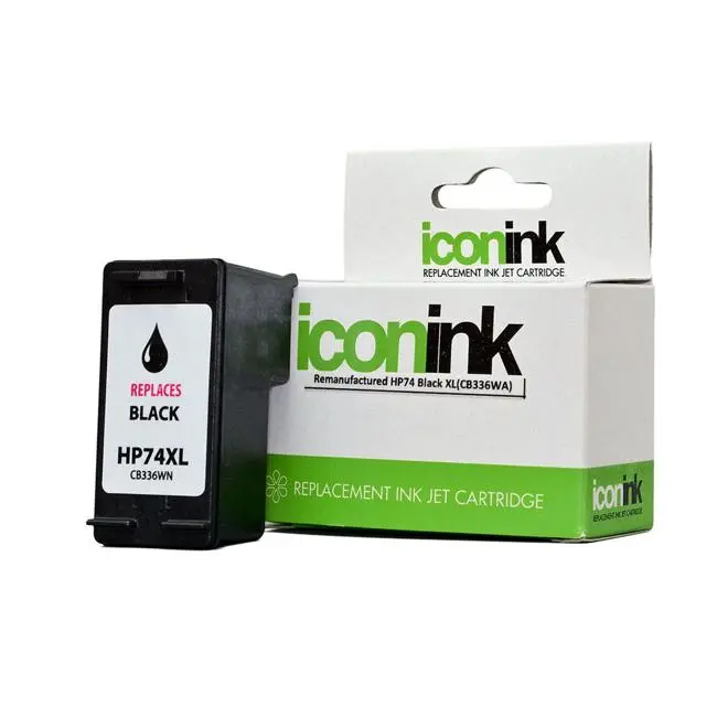 Icon Remanufactured Hp 74 Black Xl Ink Cartridge (Cb336Wa) 1