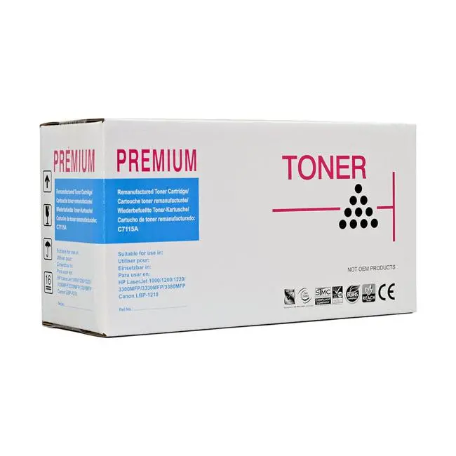 Icon Remanufactured Hp C7115A Black Laser Toner 1
