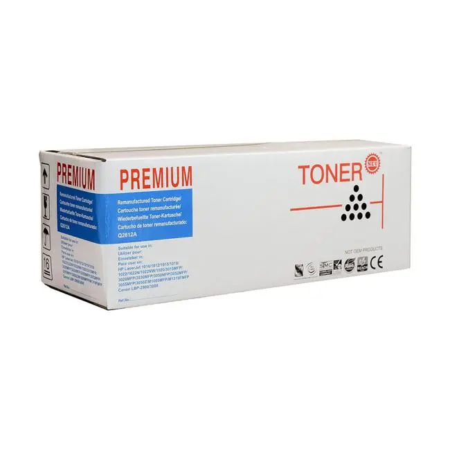 Icon Remanufactured Hp Q2612A Black Laser Toner Cartridge 1