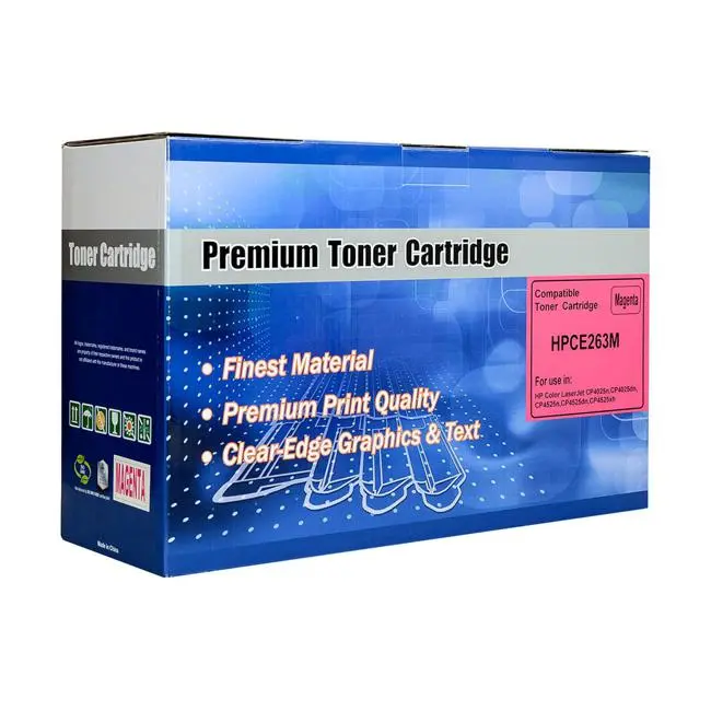 Icon Remanufactured Magenta Toner Cartridge For Hp Ce263A Printers 1