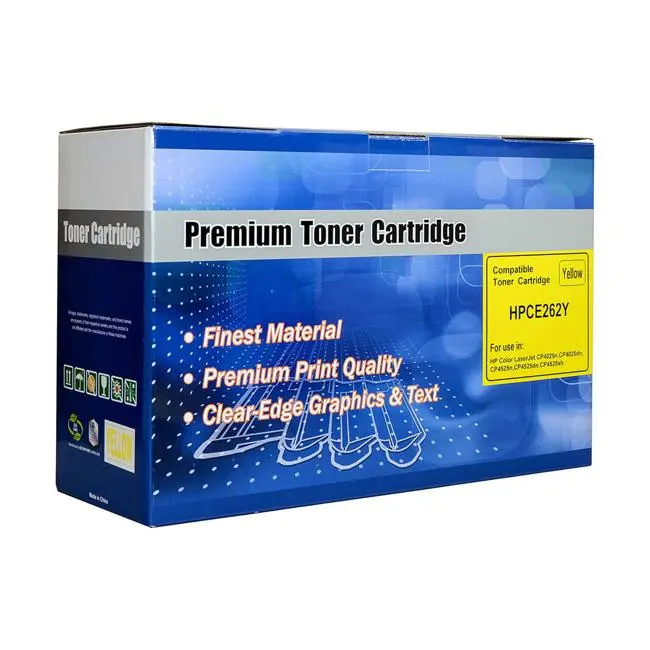 Icon Remanufactured Yellow Toner Cartridge For Hp Ce262A Printers 1