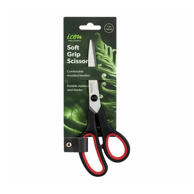 Icon Soft-Grip Scissors – 7.5-Inch Black Handle 1