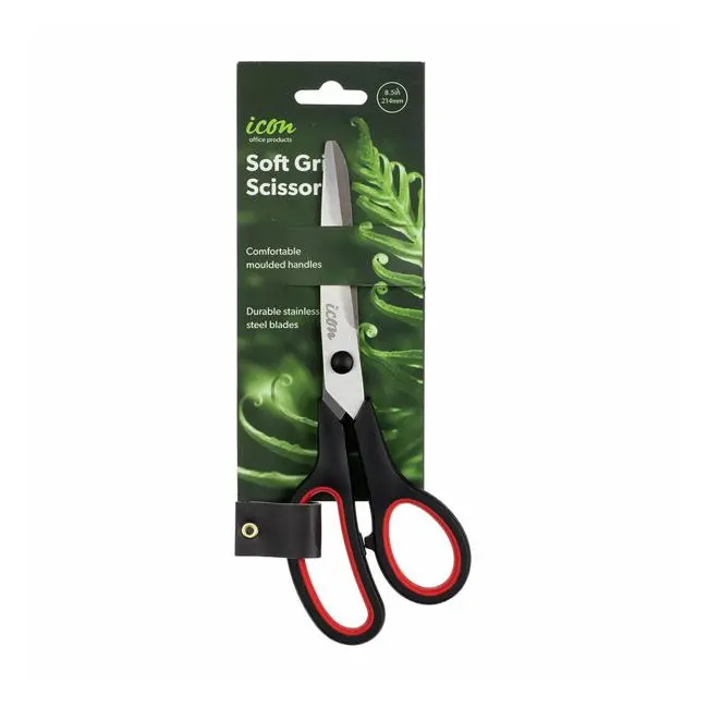 Icon Soft-Grip Scissors – 8.5-Inch Black Handle 1