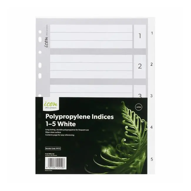Icon White Pp Numerical Index Dividers (1–5) 1