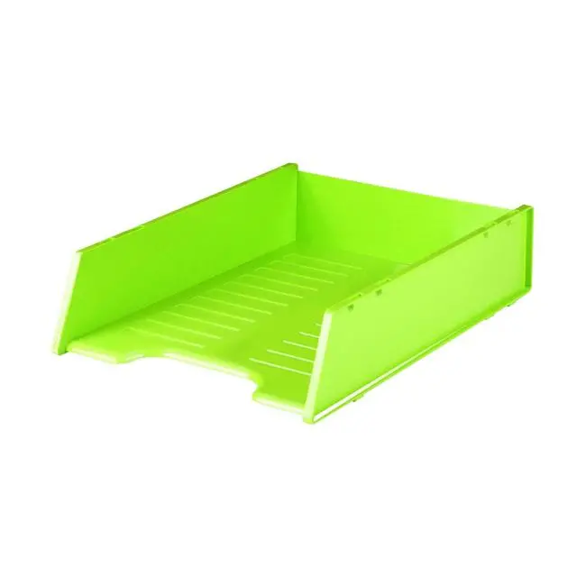 Italplast A4 Letter Tray In Vibrant Lime Green 1