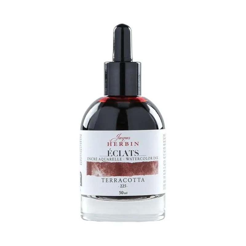 Jacques Herbin Eclats Terracotta Watercolour Ink – 50 Ml Warm Earth-Tone Liquid Pigment 1