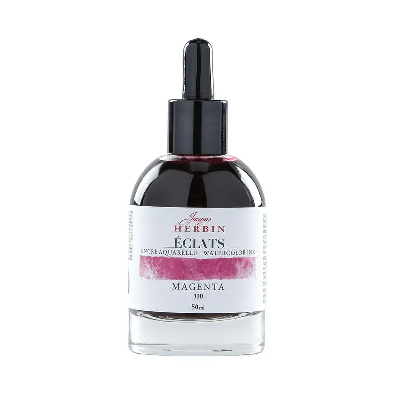 Jacques Herbin Magenta Watercolour Ink – 50 Ml Intense, Archival-Quality Liquid Colour 1