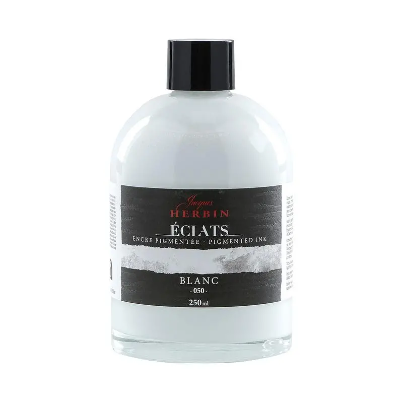 Jacques Herbin Pigmented Ink – Opaque White, 250Ml Bottle (C18050T) 1