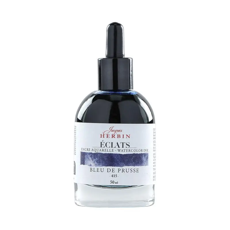 Jacques Herbin Prussian Blue Watercolour Ink – 50 Ml Rich, Lightfast Liquid Pigment 1