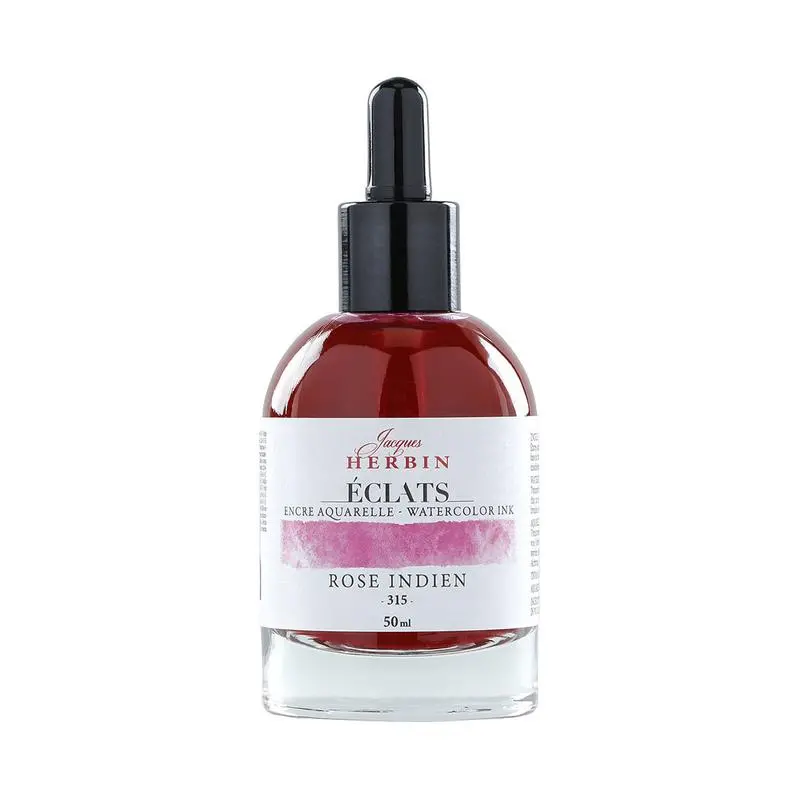 Jacques Herbin Watercolour Ink – Indian Pink 315, 50Ml Rich Saturation Formula 1