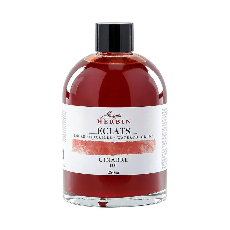Jacques Herbin Watercolour Ink – Vermilion (125), 250 Ml Bottle (C18125T) 1