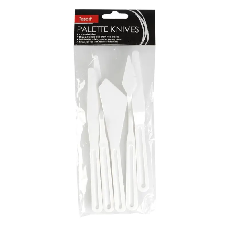 Jasart Palette Knife Set – 5-Piece Assorted Sizes, Stainless Steel Blades 1