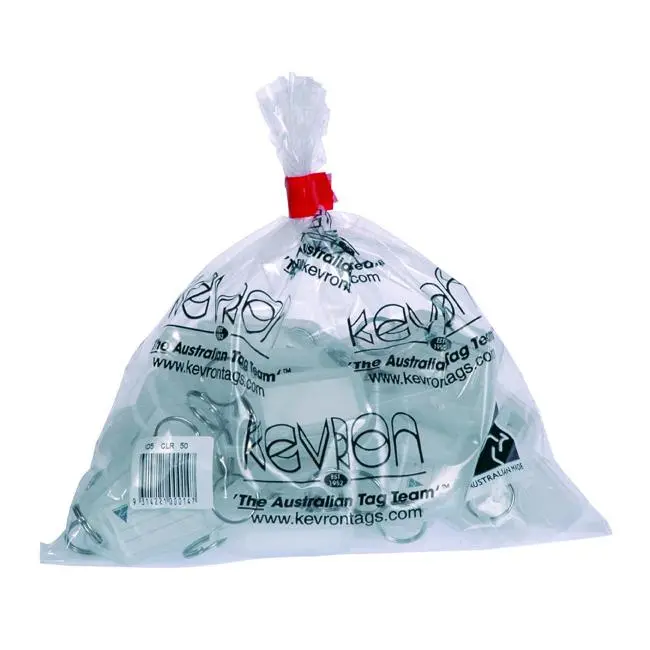 Kevron Id5 Key Tags – Clear Bulk Pack (50 Pcs) 1