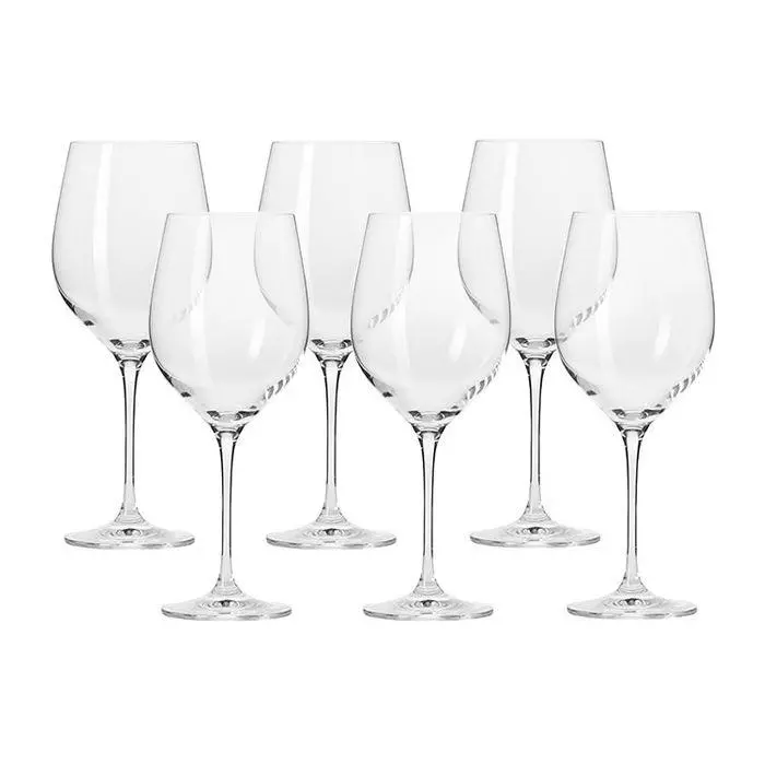 Krosno Harmony Red Wine Glasses — 530 Ml Capacity, Set Of 6 Elegant Stemware 1