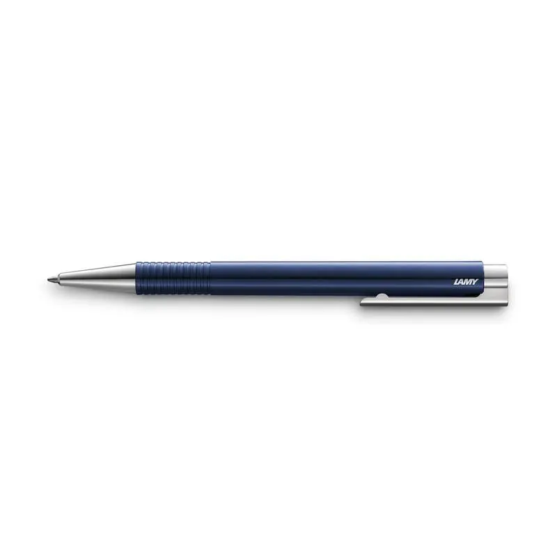 Lamy Logo M+ Blue Ballpoint Pen – Sleek Aluminium Body With Reliable Black Ink 1