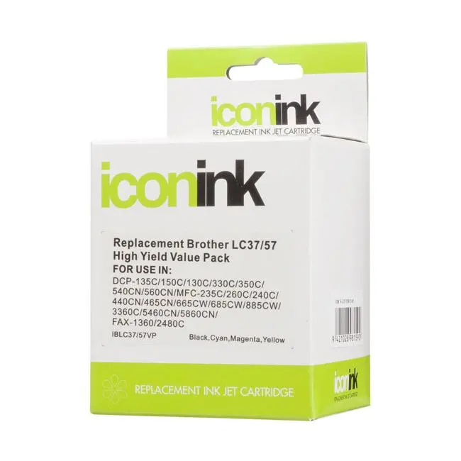 Lc37/Lc57 Bcmy Ink Value Pack – Compatible Color & Black Cartridges For Brother Printers 1