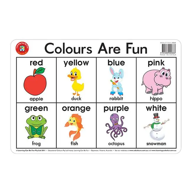 Lcbf Colourful Desk Placemat – Fun-Themed Learning Aid 1