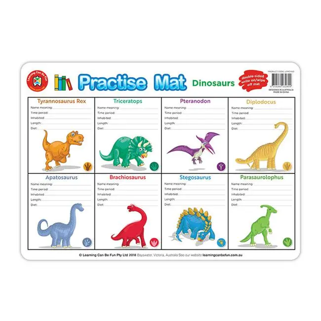 Lcbf Dinosaur-Themed Desk Placemat For Kids 1