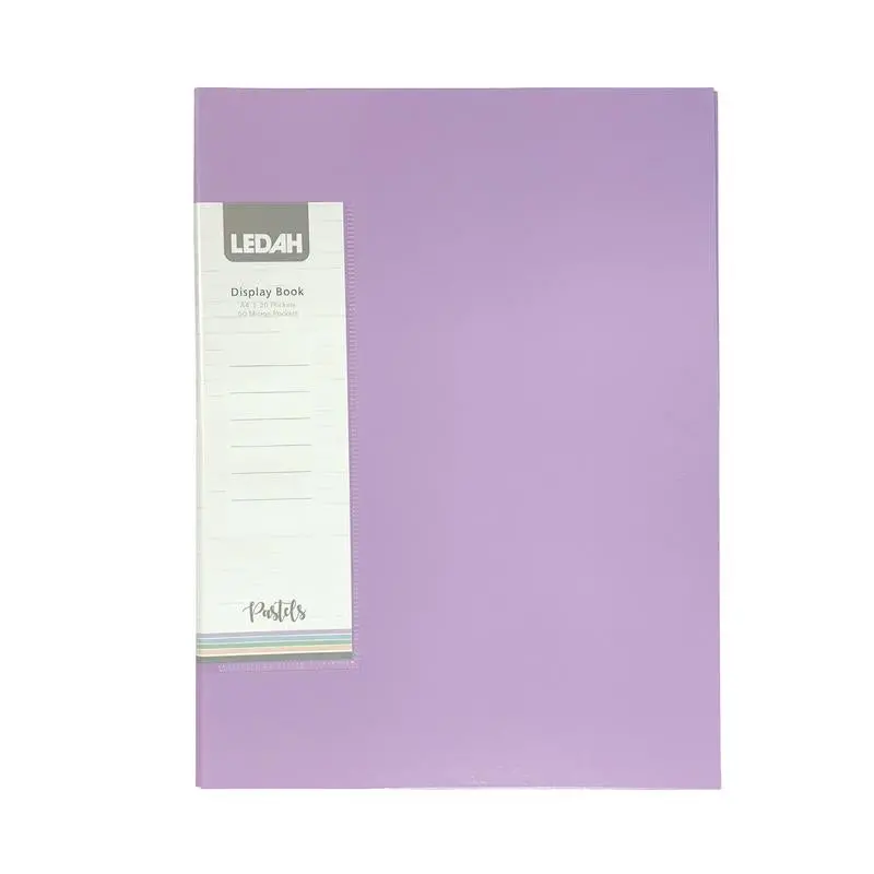 Ledah A4 Purple Display Book – 20-Slot Pastel-Colored Presentation Folder (300021) 1