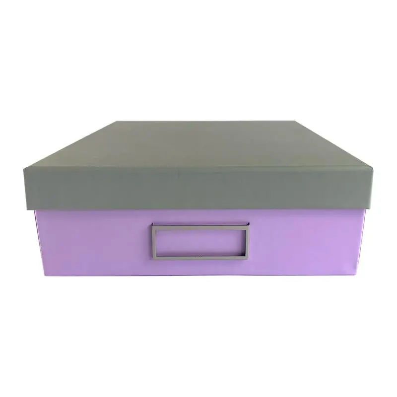 Ledah A4 Purple Pastel Storage Box – Stylish, Stackable Organizer For Art Supplies 1