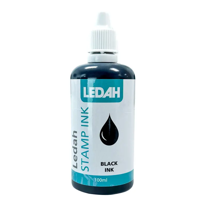 Ledah Professional Stamp Ink – Black, 100Ml 1