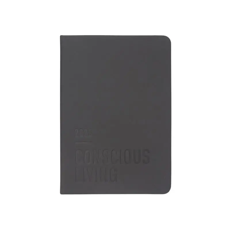 Letts Conscious A6 Diary 2026 – Slate Gray Cover, Week-To-View Format 1