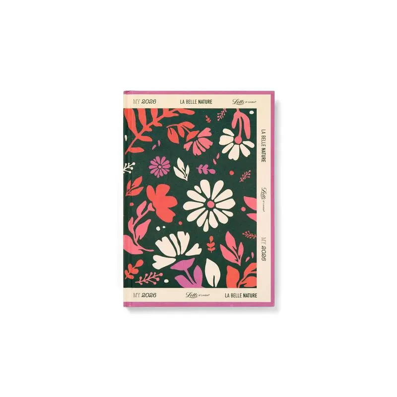 Letts La Belle Nature A5 Diary 2026 – Green Cover, Week-To-View Layout 1