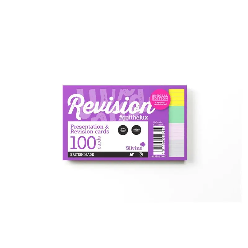 Luxpad Colorful Revision Cards – 5 × 3 Inch, 100 Assorted Hues 1
