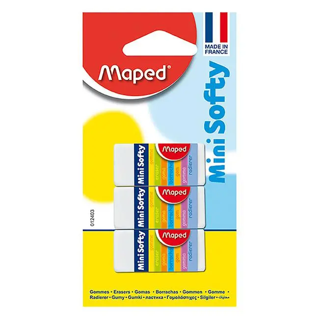 Maped Softy Mini Erasers – Pack Of 3 1