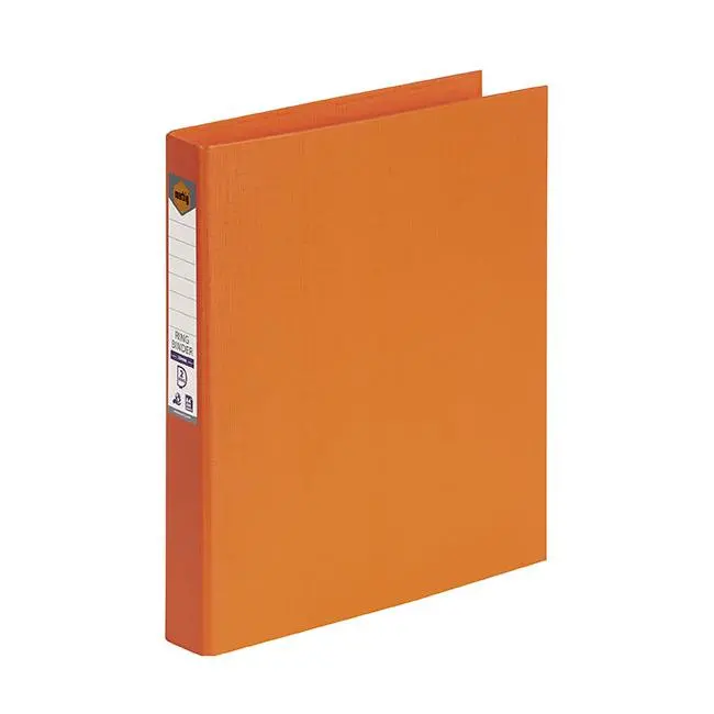 Marbig A4 25Mm Orange Polyethylene Ring Binder With 2-D Ring Mechanism 1