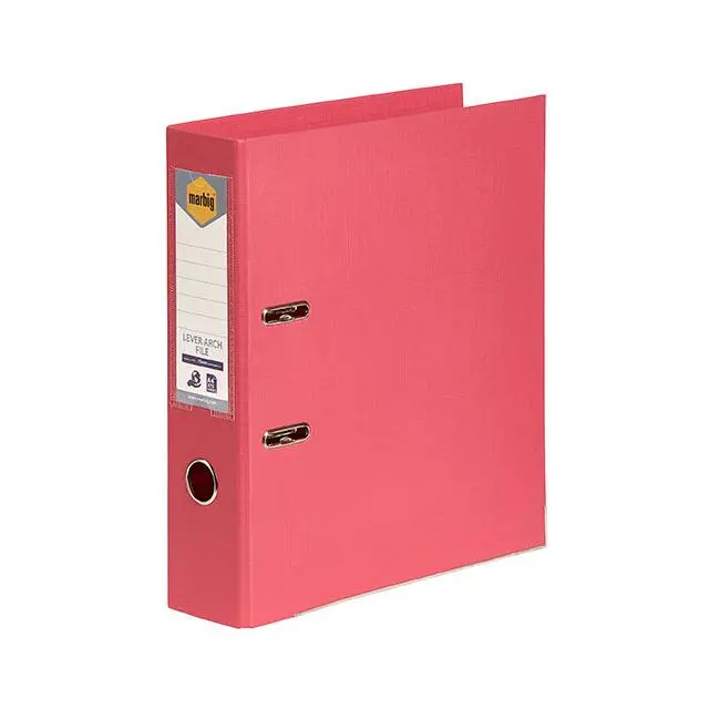 Marbig A4 Lever Arch Folder In Coral Polyethylene 1