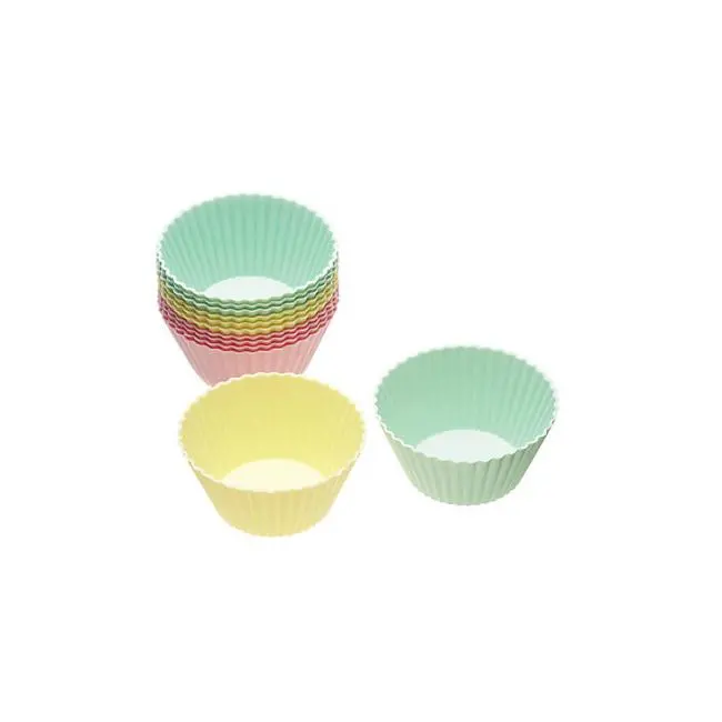 Mastercraft Silicone Mini Muffin Cups – 7 Cm, 12-Pack Baking Liners (Hk1726) 1