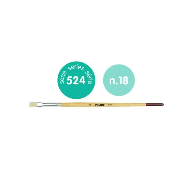 Milan 524 Series Flat Bristle Hair Brush – Size 18 1